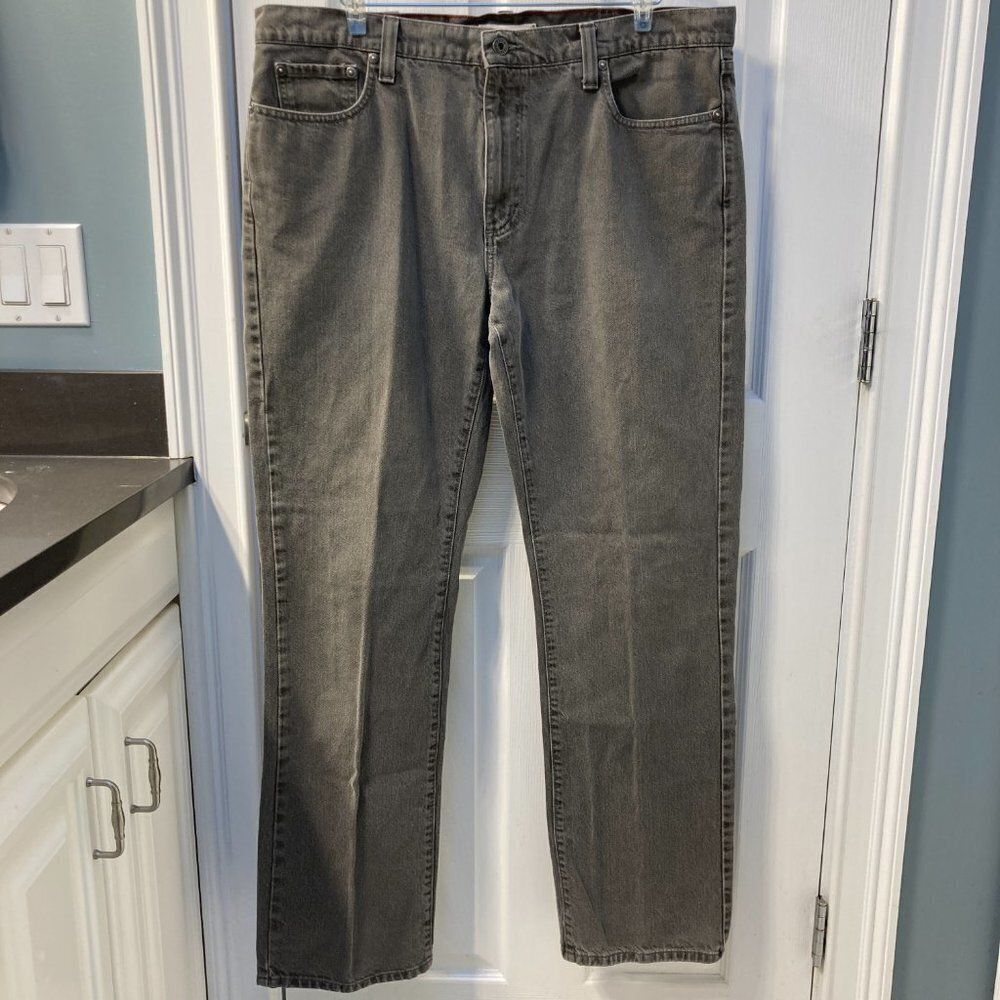 L.L. Bean Gray Cotton Denim Jeans Standard Fit Size 38 x 34 (2 of 2)